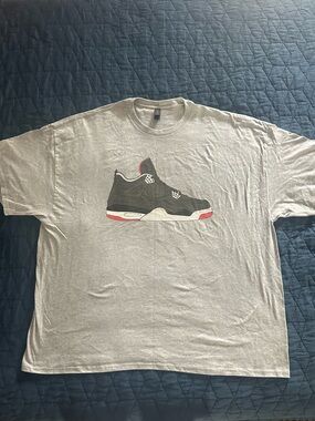 Air Jordan 4 “Bred” Vintage Grey T-Shirt